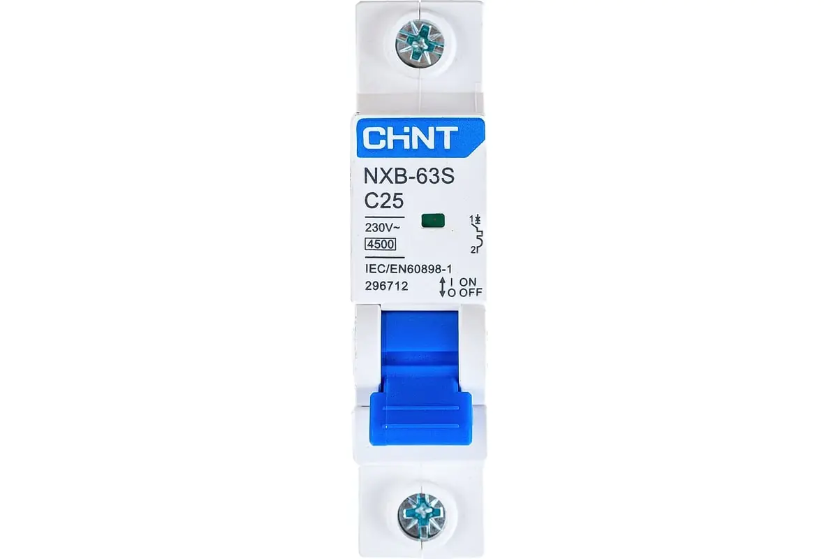 Автоматический выключатель CHINT NXB-63S 1P 25А 4,5kA тип C
